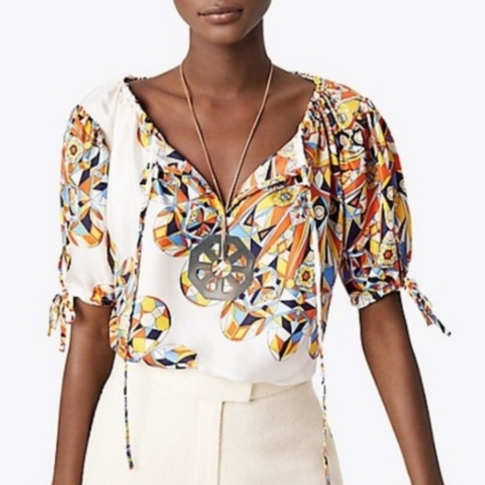 TORY BURCH | $328 Alyssa Silk Boho Blouse